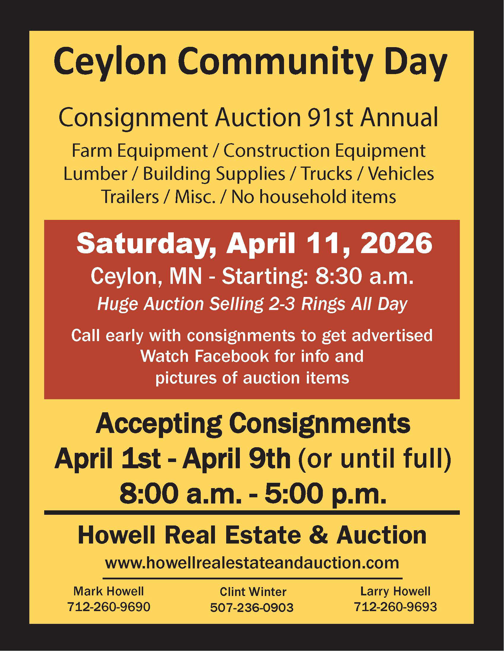 Howell Real Estate and Auction Coin Sale